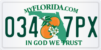 FL license plate 0347PX