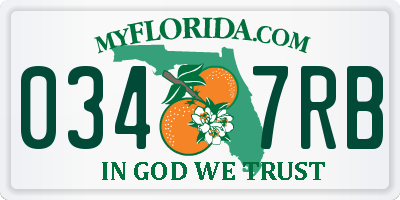 FL license plate 0347RB