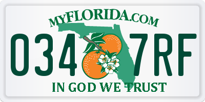 FL license plate 0347RF
