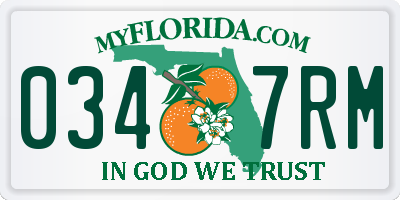 FL license plate 0347RM
