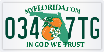 FL license plate 0347TG