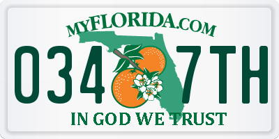 FL license plate 0347TH