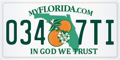 FL license plate 0347TI