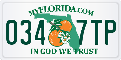 FL license plate 0347TP