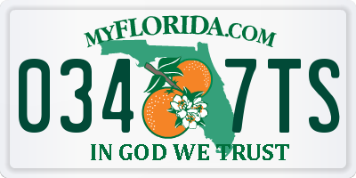 FL license plate 0347TS
