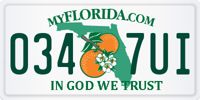FL license plate 0347UI
