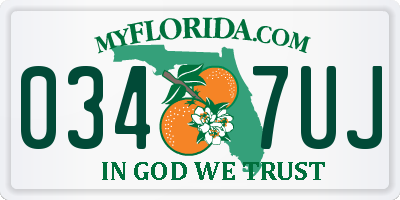 FL license plate 0347UJ