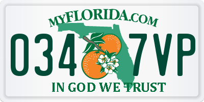 FL license plate 0347VP