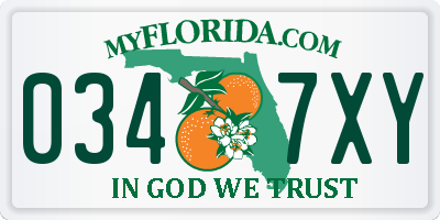 FL license plate 0347XY