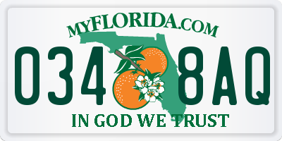 FL license plate 0348AQ