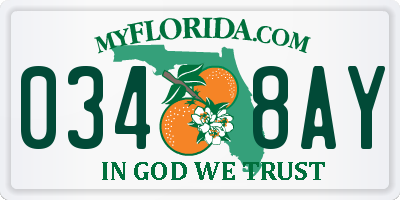 FL license plate 0348AY
