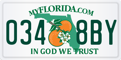 FL license plate 0348BY