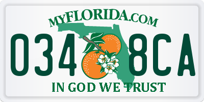FL license plate 0348CA