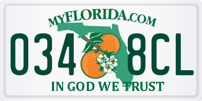 FL license plate 0348CL
