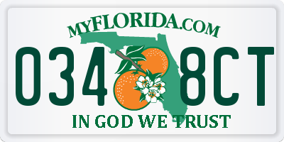 FL license plate 0348CT