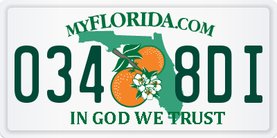 FL license plate 0348DI
