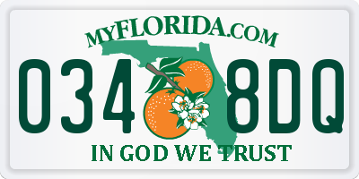 FL license plate 0348DQ