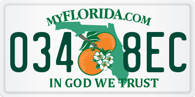 FL license plate 0348EC