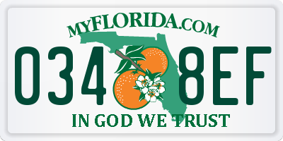 FL license plate 0348EF