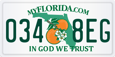 FL license plate 0348EG