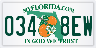FL license plate 0348EW