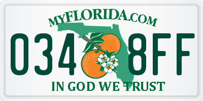 FL license plate 0348FF