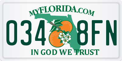 FL license plate 0348FN
