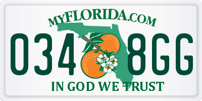 FL license plate 0348GG
