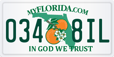 FL license plate 0348IL