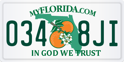 FL license plate 0348JI