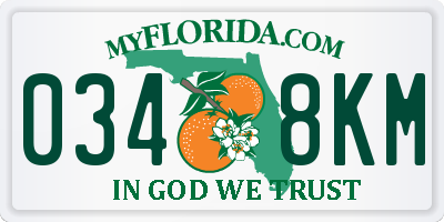FL license plate 0348KM