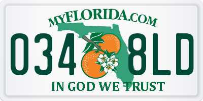 FL license plate 0348LD