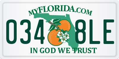 FL license plate 0348LE