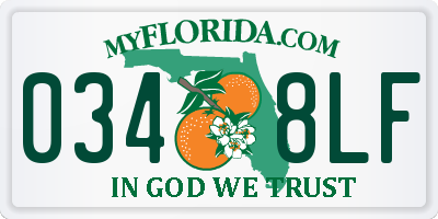 FL license plate 0348LF