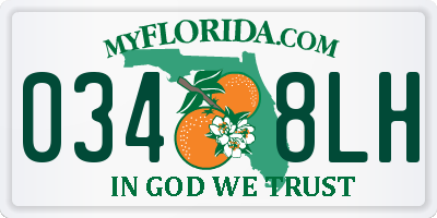 FL license plate 0348LH