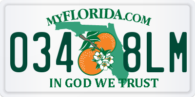 FL license plate 0348LM