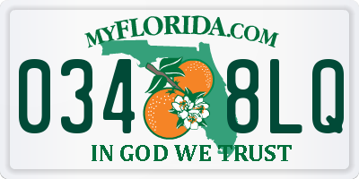 FL license plate 0348LQ