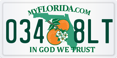 FL license plate 0348LT