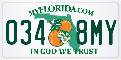 FL license plate 0348MY