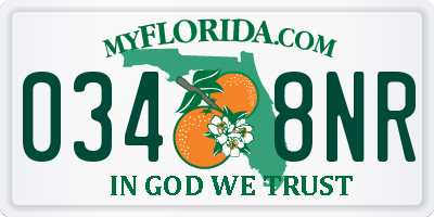 FL license plate 0348NR