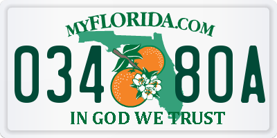FL license plate 0348OA