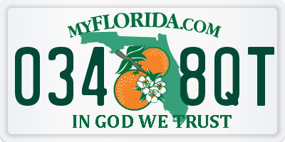 FL license plate 0348QT
