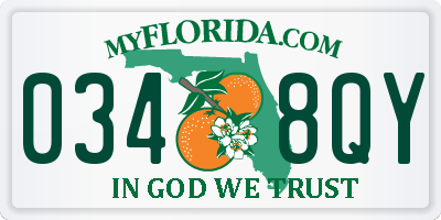 FL license plate 0348QY