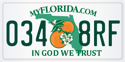FL license plate 0348RF