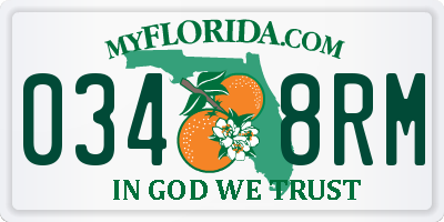 FL license plate 0348RM