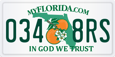 FL license plate 0348RS