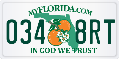 FL license plate 0348RT