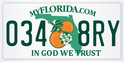 FL license plate 0348RY