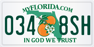FL license plate 0348SH