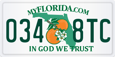 FL license plate 0348TC